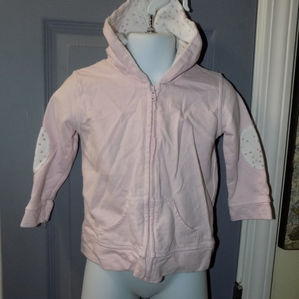 Aden + Anais Pink W/Polka Dots Zippered Hooded Jac